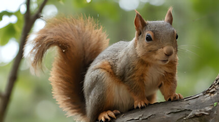 Fototapeta premium a squirrel that is sitting on a tree branch