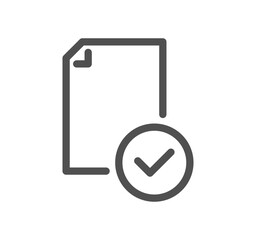 Approve related icon outline and linear vector.
