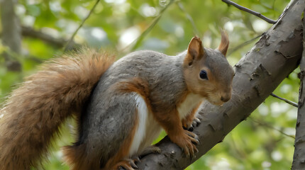 Fototapeta premium a squirrel that is sitting on a tree branch