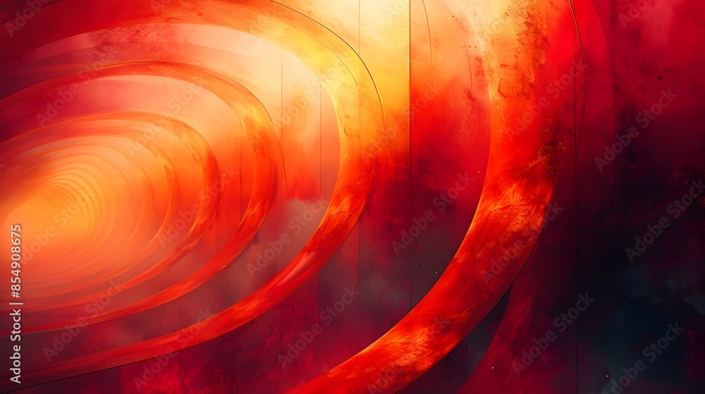 Aufkleber fiery cosmic vortex a mesmerizing abstract of dynamic energy and transformative flux