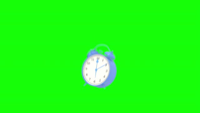 Alarm clock with alpha background, Break time idea concept. The beginning of time run fast. Close up timelapse moving fast. 3d render