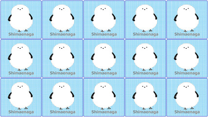 シマエナガ壁紙 5 (青)