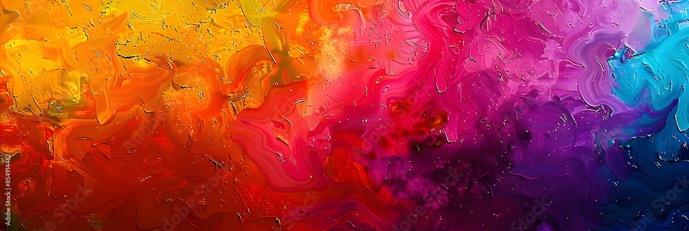 Leinwandbilder mesmerizing fusion of vibrant colors and fluid dynamics in captivating abstract art masterpiece