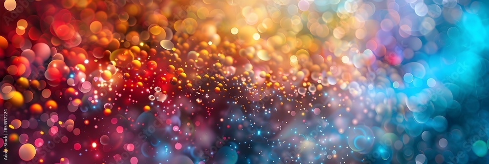 Poster shimmering spectrum of captivating brilliance vibrant bokeh and glitter backdrop for festive or magi