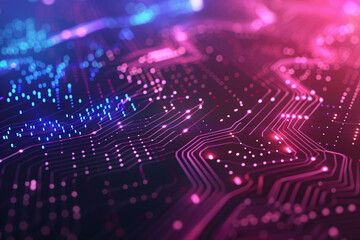 Futuristic holographic particle display, glowing particles and data flow concept illustration