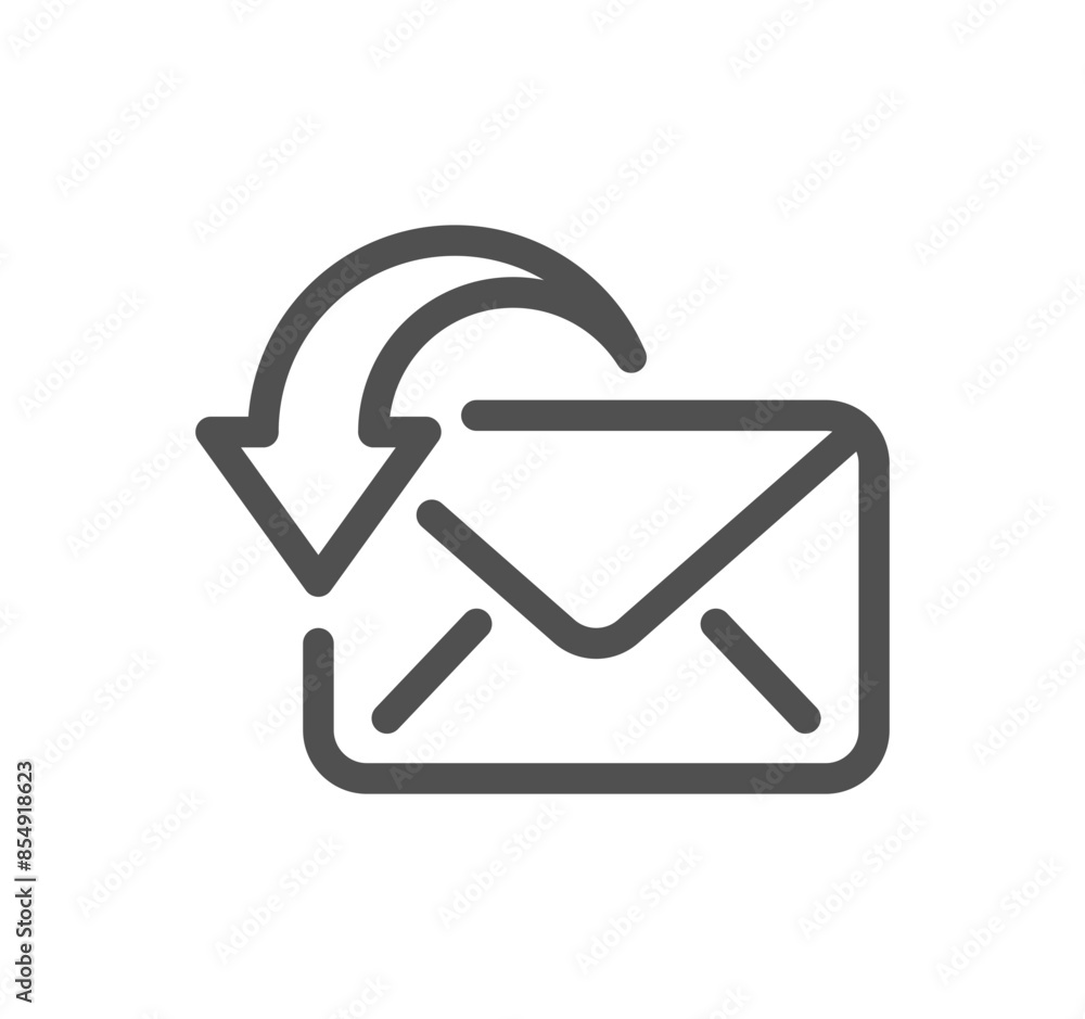 Poster mail related icon outline and linear vector.
