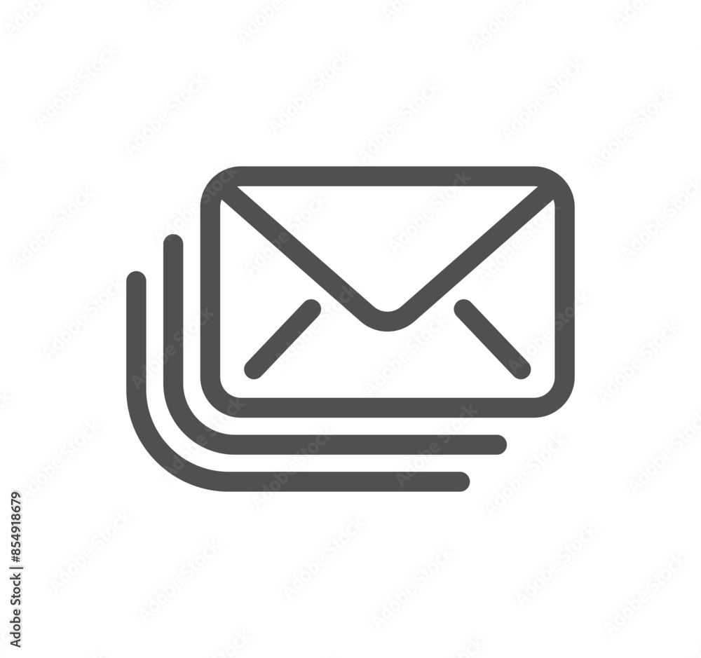 Poster mail related icon outline and linear vector.