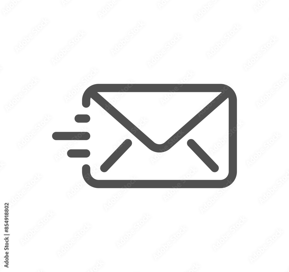 Aufkleber mail related icon outline and linear vector.