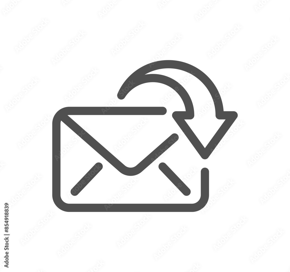 Poster mail related icon outline and linear vector.