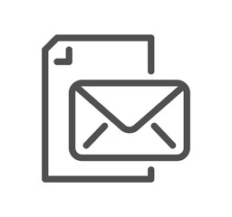 Mail related icon outline and linear vector.
