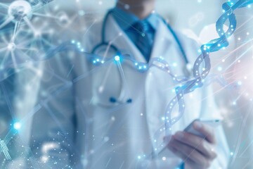 Medical disease research abstract concept background Generative Ai 