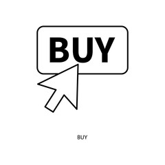 buy concept line icon. Simple element illustration. buy concept outline symbol design.