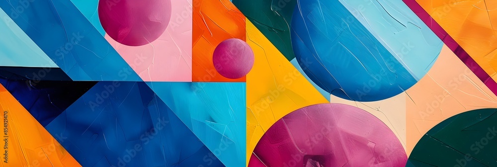 Aufkleber vibrant abstract geometric shapes forming a mesmerizing kaleidoscopic composition