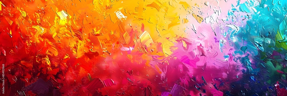 Aufkleber vibrant abstract painting showcasing masterful of color texture and emotion