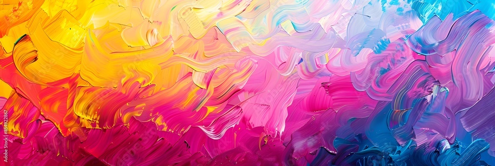 Poster Vibrant Abstractions A Fluid Interplay of Color and Emotion