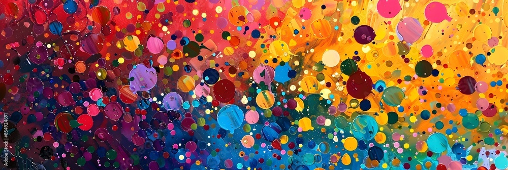 Poster Vibrant and Expressive Abstract Fluid Art with Bold Color Splashes and Dynamic Brushstrokes