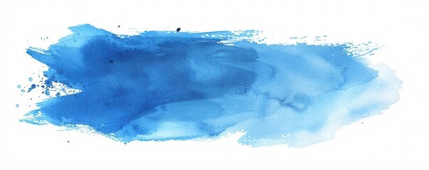 Obraz premium Blue watercolor brush stroke