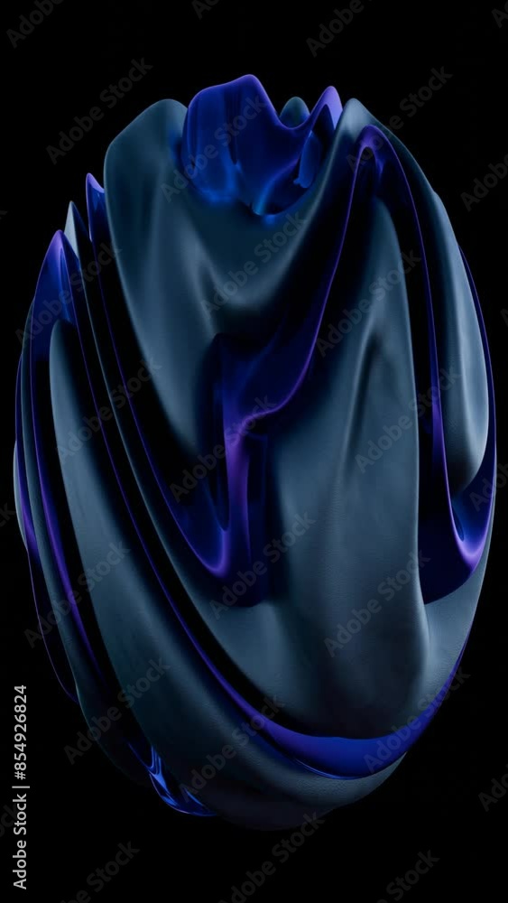 Poster abstract sculptural form in glass: a study in color and reflection