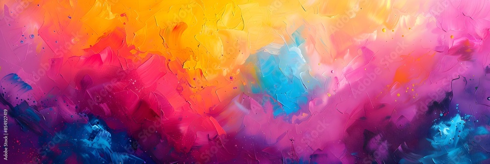 Aufkleber vibrant chromatic dreamscape an abstract journey through color and emotion