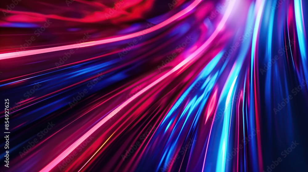 Poster abstract flowing speed motion lines in red blue light trails dynamic energetic background modern des