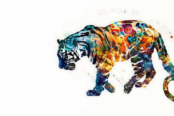 A vibrant mosaic-style depiction of various animals, showcasing intricate patterns and colorful artistry.