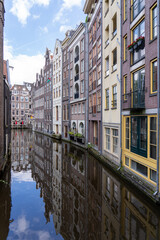 Typical architecture of the houses built around Amsterdam canals © Jiri