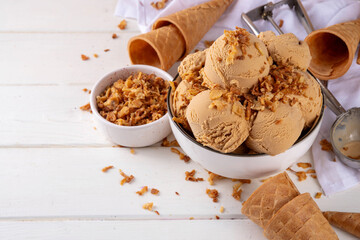 Caramelized onion ice cream