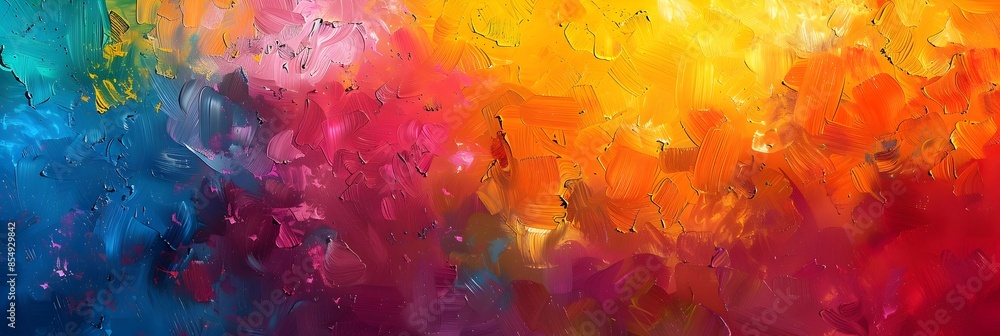 Aufkleber vibrant explosion of abstract colorful fluid art capturing the beauty of spontaneous expression