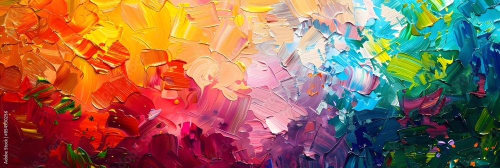 Poster vibrant explosion of colorful abstract textures and patterns evoking a mesmerizing and captivating v