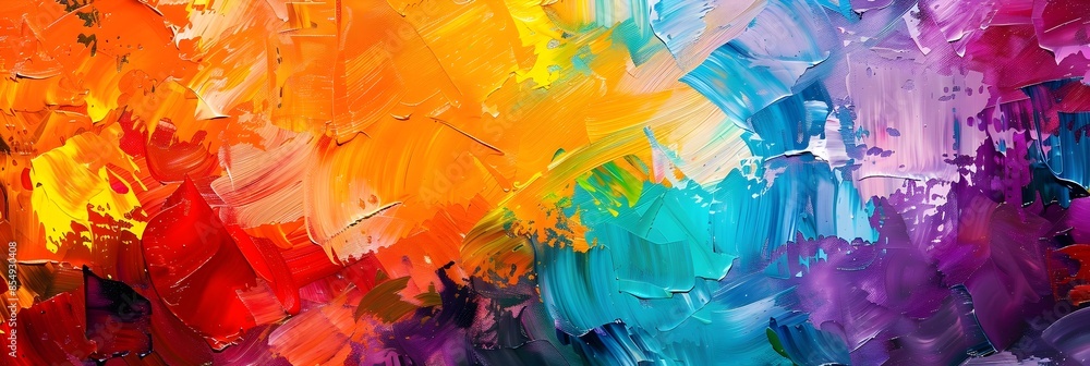 Poster vibrant explosion of colors a mesmerizing abstract painting