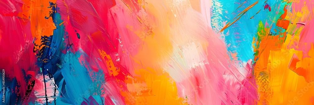 Poster Vibrant Expression A Captivating Explosion of Color and Emotion