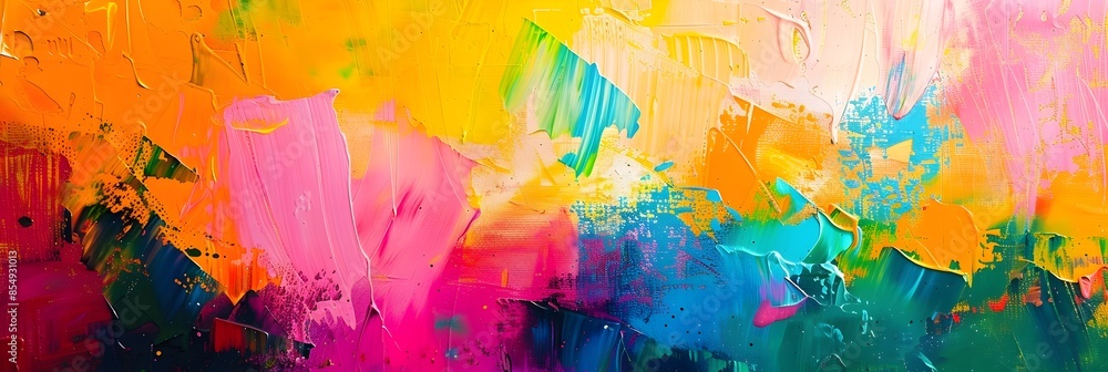 Poster Vibrant Expression of Color and Movement
