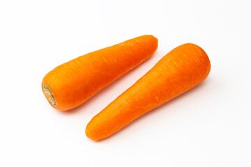 白背景にニンジン