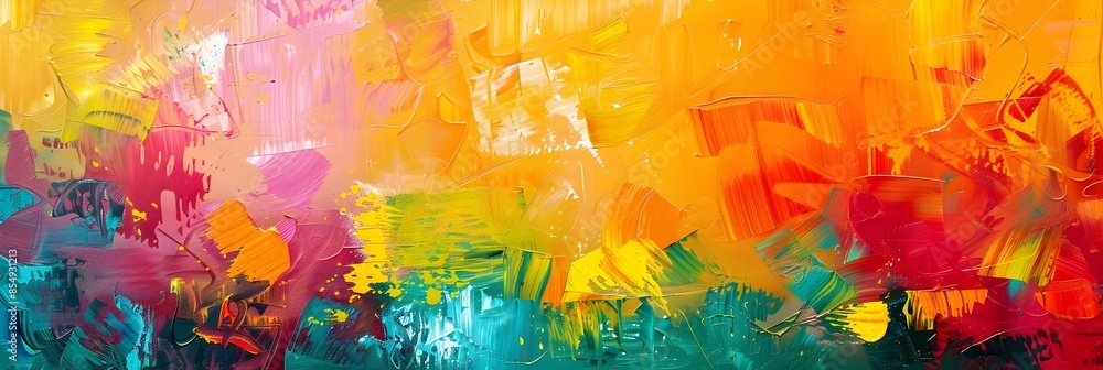 Fototapete Vibrant Expressionism A Captivating Abstract Composition of Color Texture and Emotion