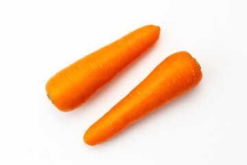 白背景にニンジン