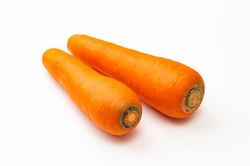 白背景にニンジン