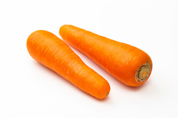 白背景にニンジン