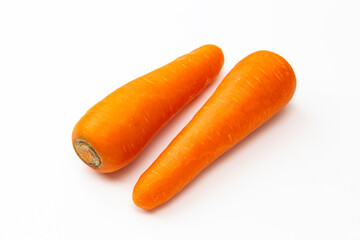 白背景にニンジン