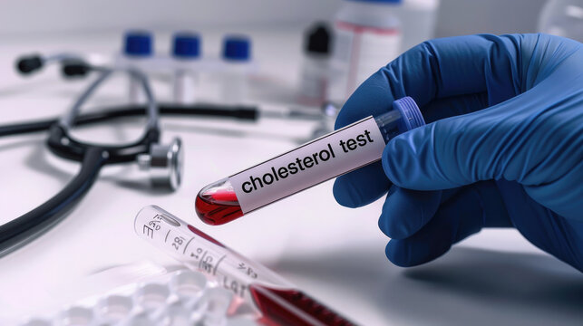 Blood sample for cholesterol test