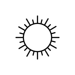Sun outline icons, minimalist vector illustration ,simple transparent graphic element .Isolated on white background