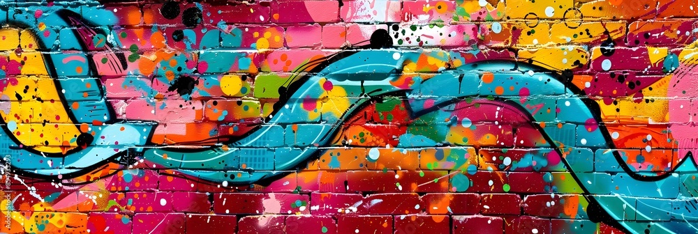 Aufkleber Vibrant Fluid Art Explosion of Colors Textures and Patterns for Captivating Digital Backgrounds and Visuals