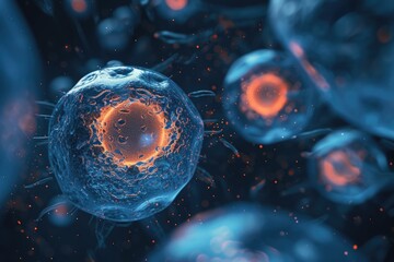 a book cover with a bunch of balls, Explore the dynamic world of cellular interactions