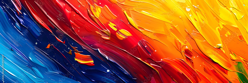 Poster vibrant fluid expression of color and motion