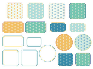 ポップでかわいい夏色の水玉模様フレームセット