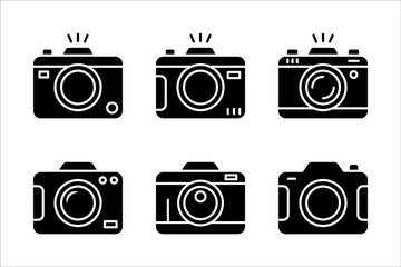 Camera icon set vector illustration, photo camera sign and symbol, photography icons.