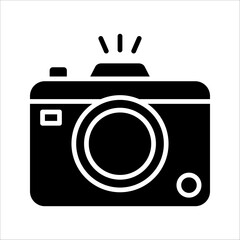 Camera icon vector illustration, photo camera sign and symbol, photography icon.