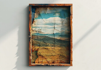 Old Wooden Frame Mockup With Generative AI