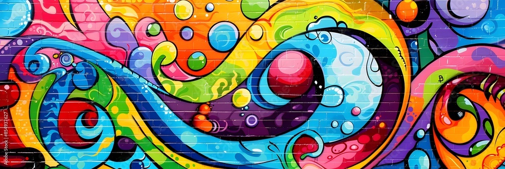 Aufkleber vibrant kaleidoscopic explosion of color and shapes a surreal and imaginative digital