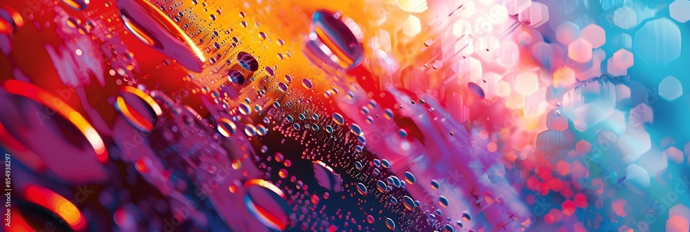 Aufkleber vibrant liquid kaleidoscope a captivating of color light and movement in abstract art