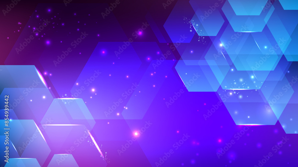Poster dark abstract background with hexagon elements. vector illustration. futuristic technology concept. 